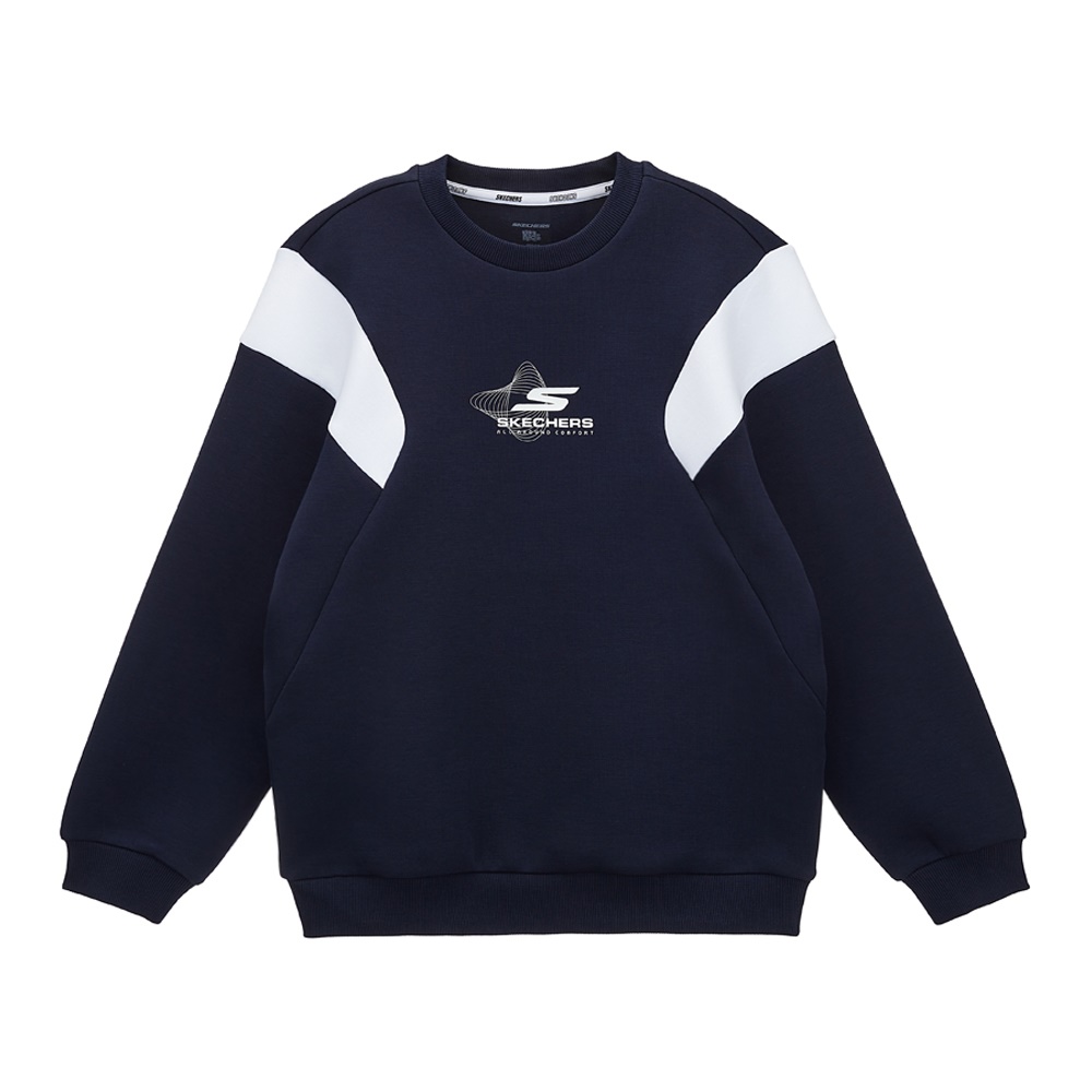 [스케쳐스 어패럴] 남아 아트웍 배색 니트 풀오버