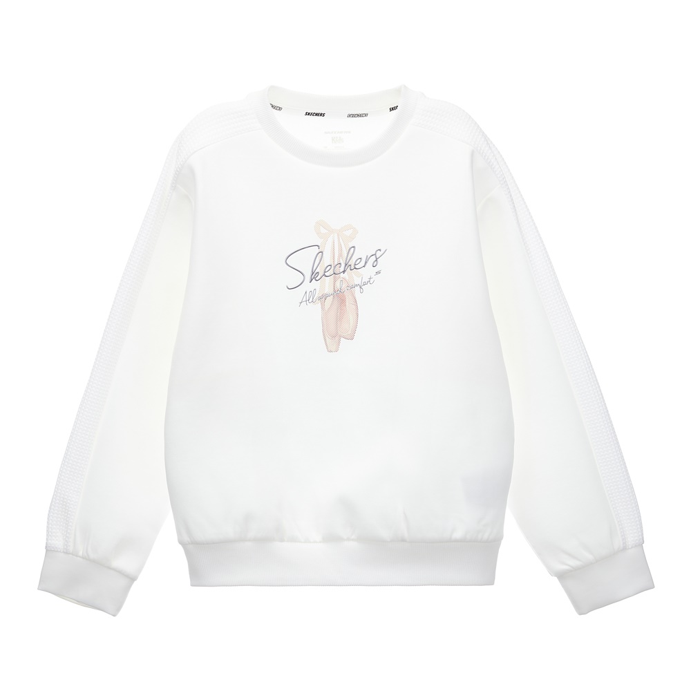 [스케쳐스 어패럴] 여아 몸판 절개 니트 풀오버