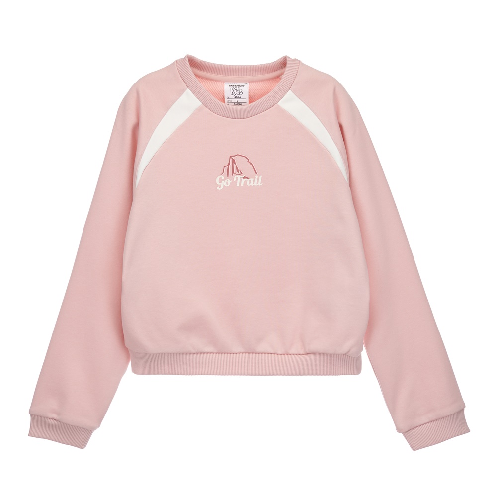 [스케쳐스 어패럴] 여아 베이직 풀오버 니트 맨투맨