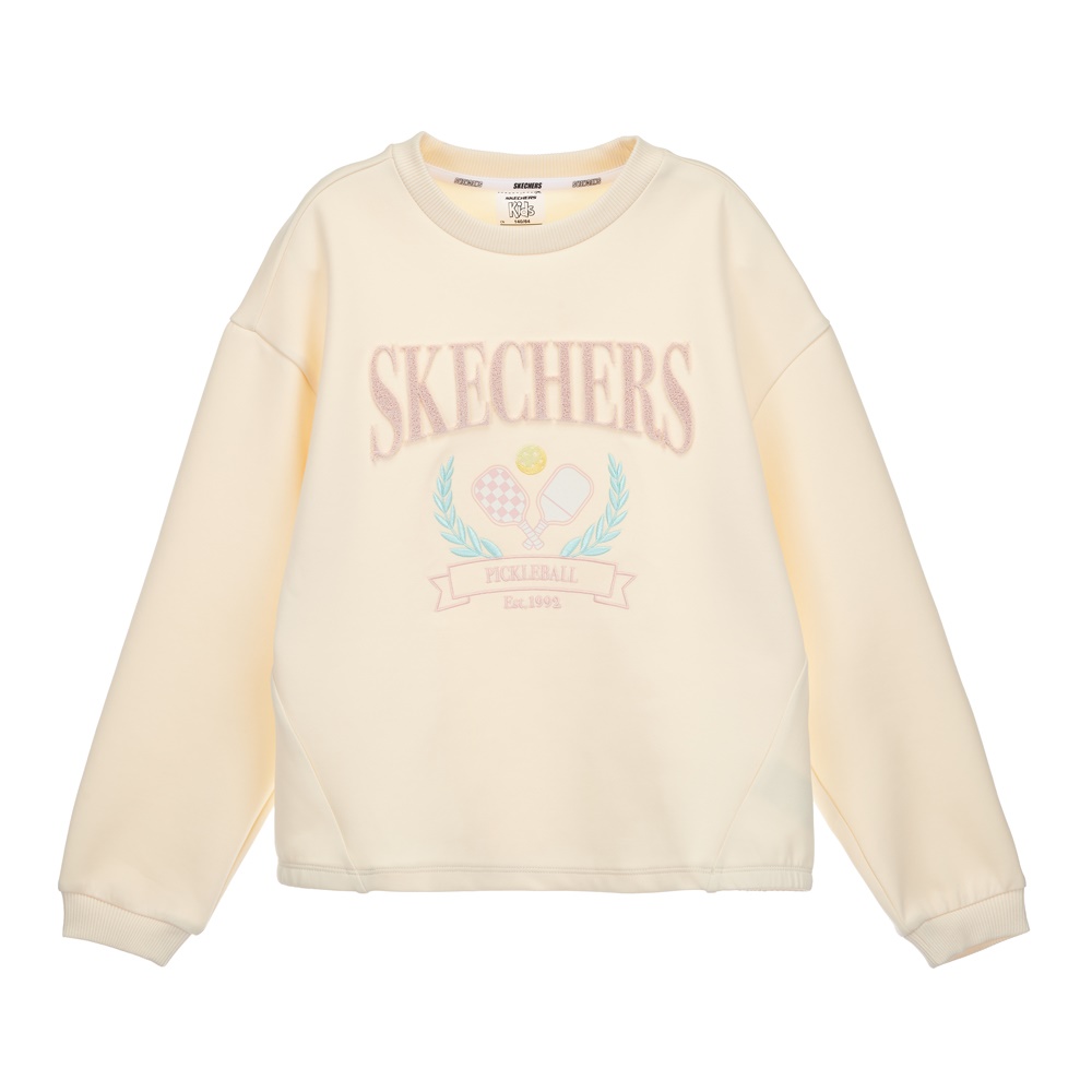 [스케쳐스 어패럴] 여아 사선 절개 니트 맨투맨