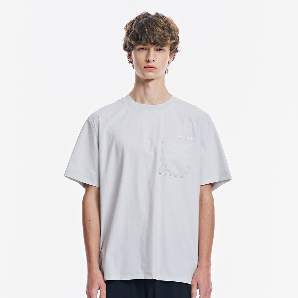 [스케쳐스 어패럴] 남성 초냉감 트리코트 반팔 라운드 티셔츠