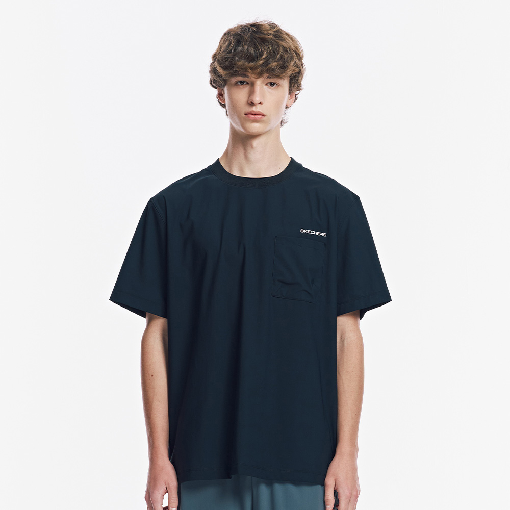 [스케쳐스 어패럴] 남성 초냉감 트리코트 반팔 라운드 티셔츠