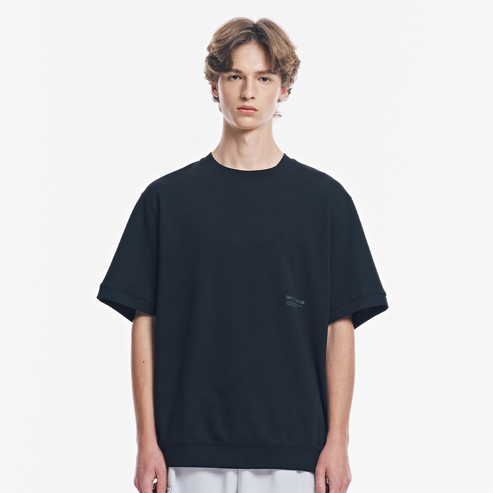 [스케쳐스 어패럴] 남성 더블 니트 반팔 맨투맨 티셔츠