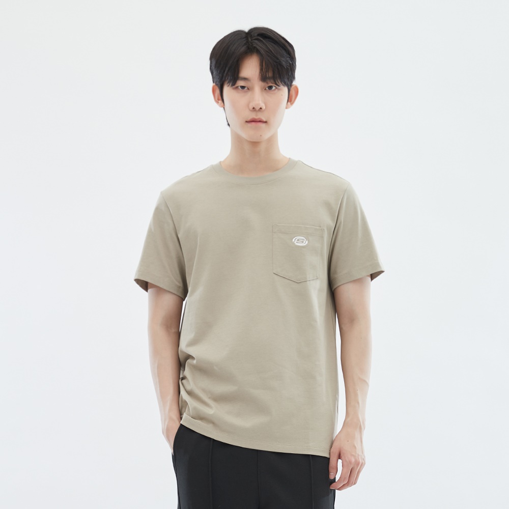 [스케쳐스 어패럴] 남성 체스트 포켓 코튼 니트 티셔츠