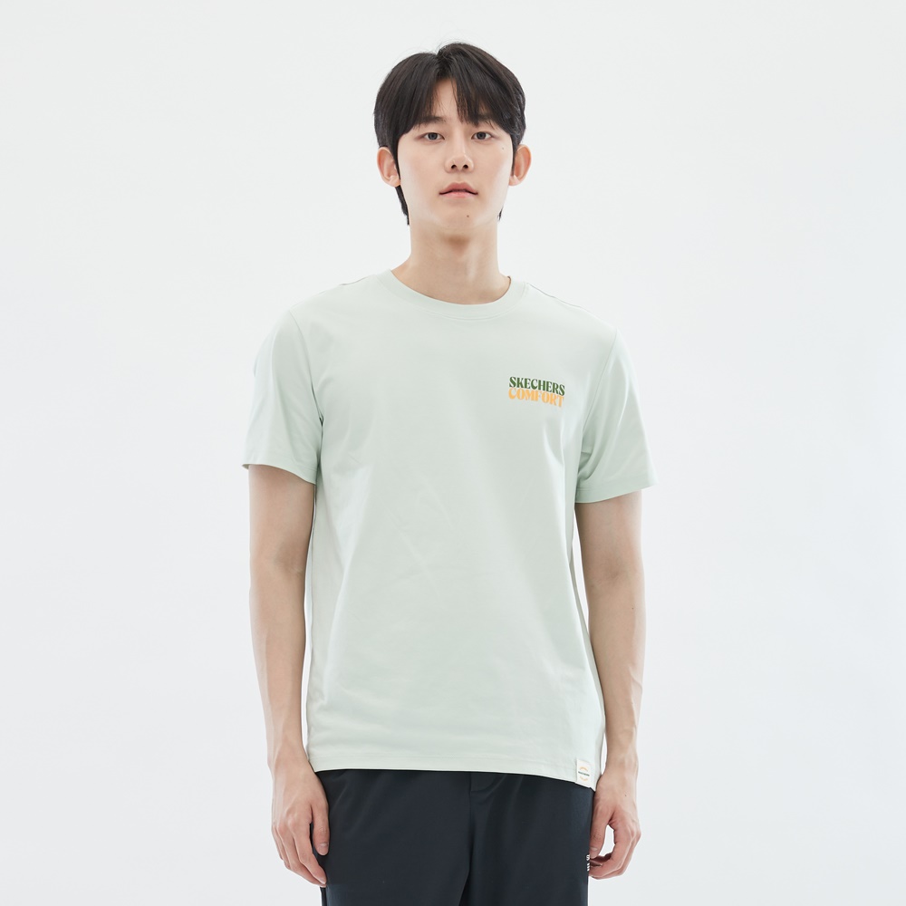 [스케쳐스 어패럴] 유니 플라워 패턴 C/P 니트 티셔츠