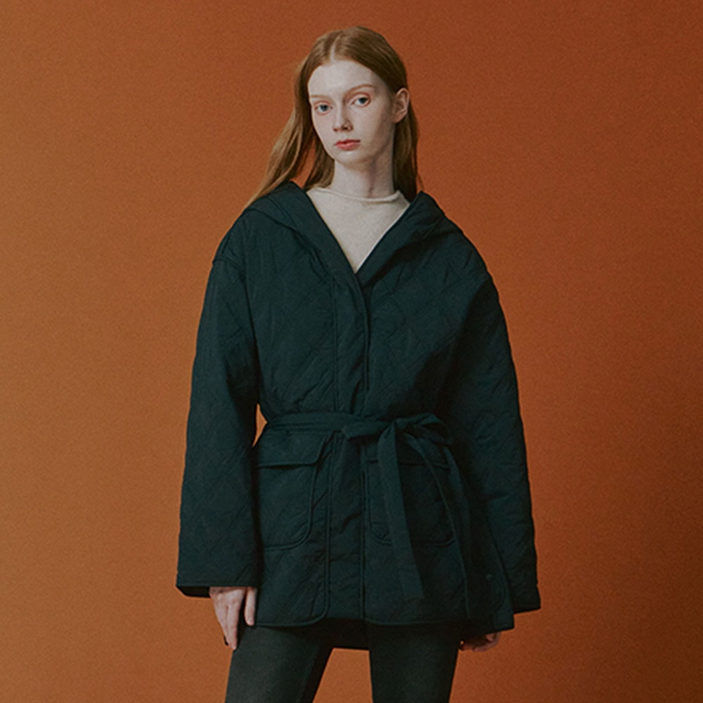 여성 변형 패딩 퀼팅 점퍼