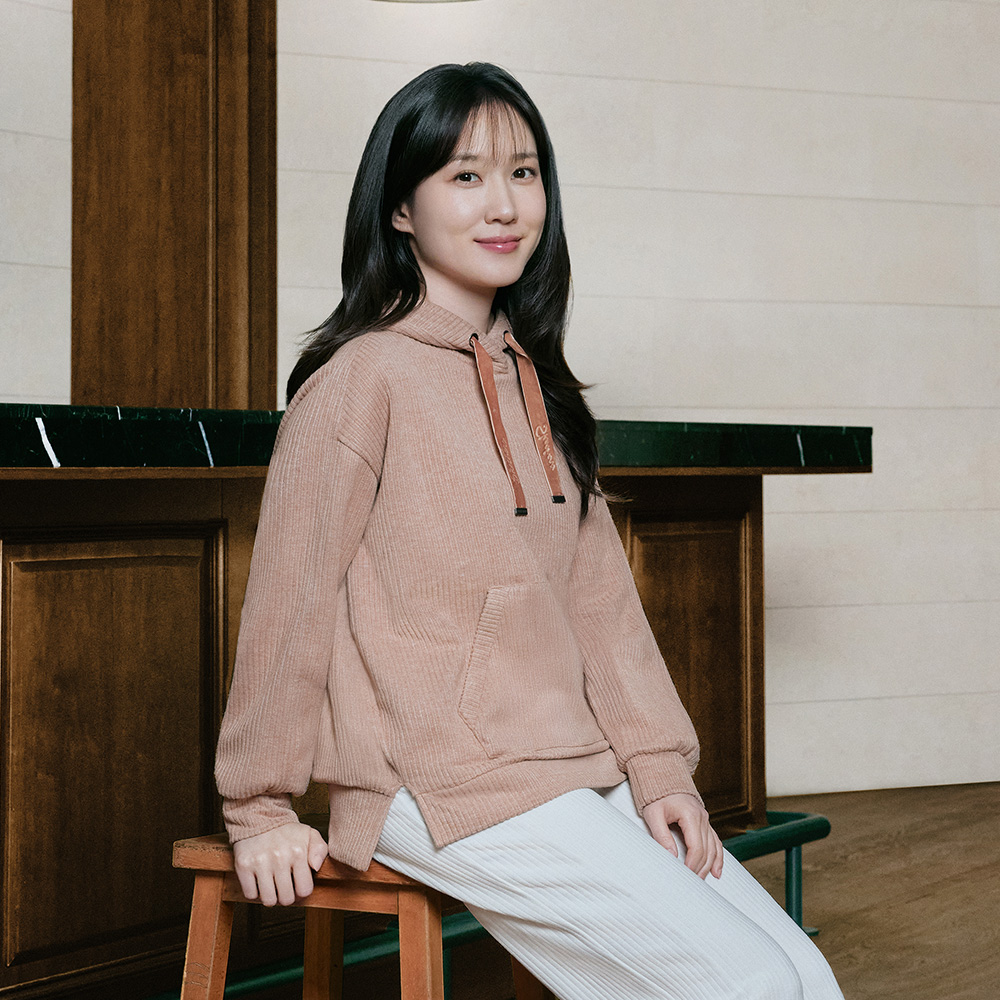 [박은빈 착용/스케쳐스 어패럴] 여성 골지 후드 티셔츠