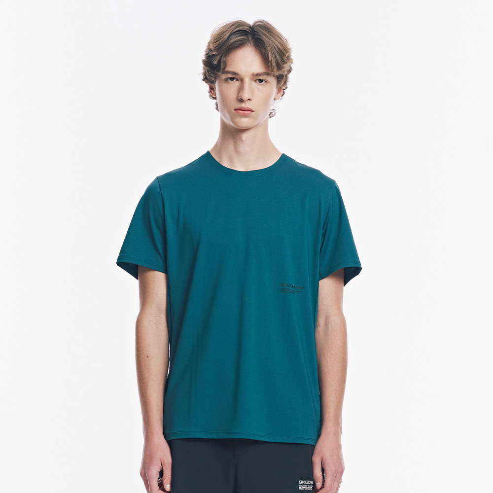 [스케쳐스 어패럴] 남성 메쉬 믹스 냉감 반팔 티셔츠