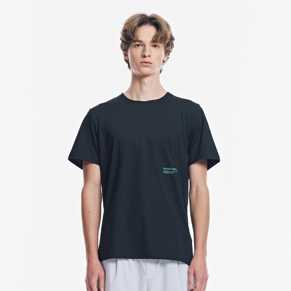 [스케쳐스 어패럴] 남성 메쉬 믹스 냉감 반팔 티셔츠