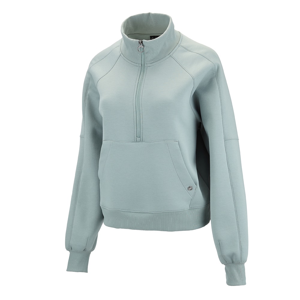 여성 트레이닝 반집업 맨투맨