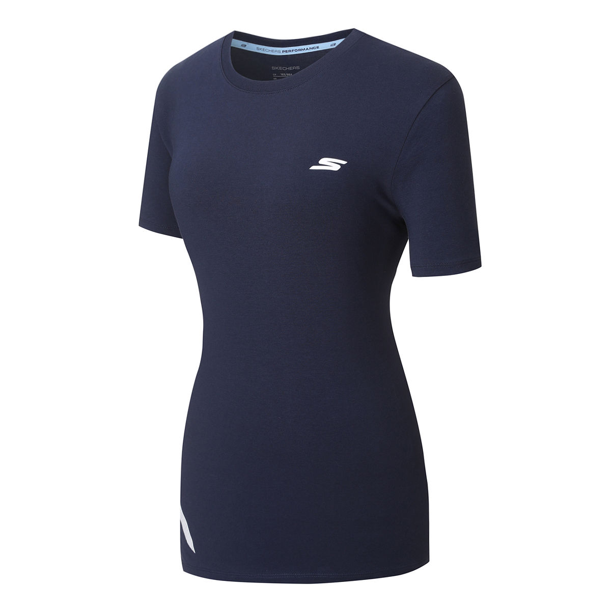 여성 S로고 절개 반팔 티셔츠