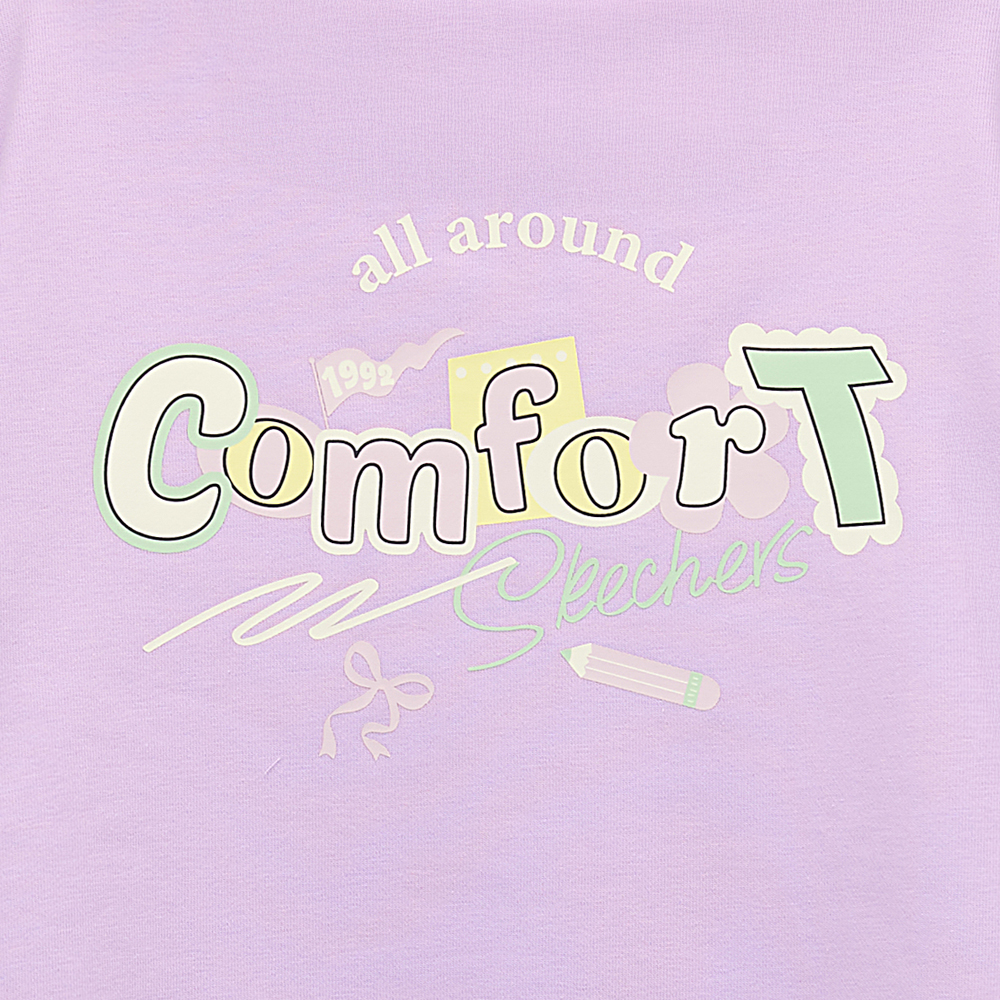 [스케쳐스 어패럴] 여아 빅 로고 맨투맨