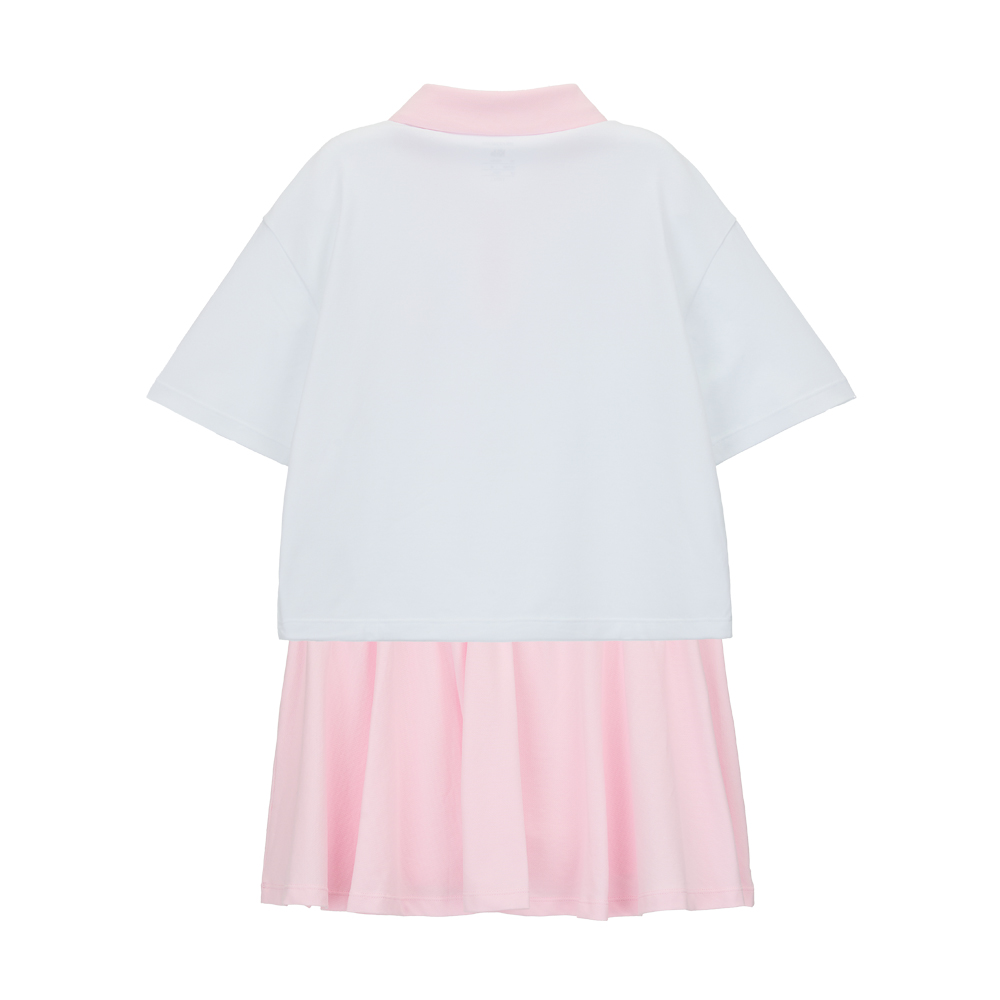 [스케쳐스 어패럴] 여아 폴로 플레어 스커트 상하의 셋업