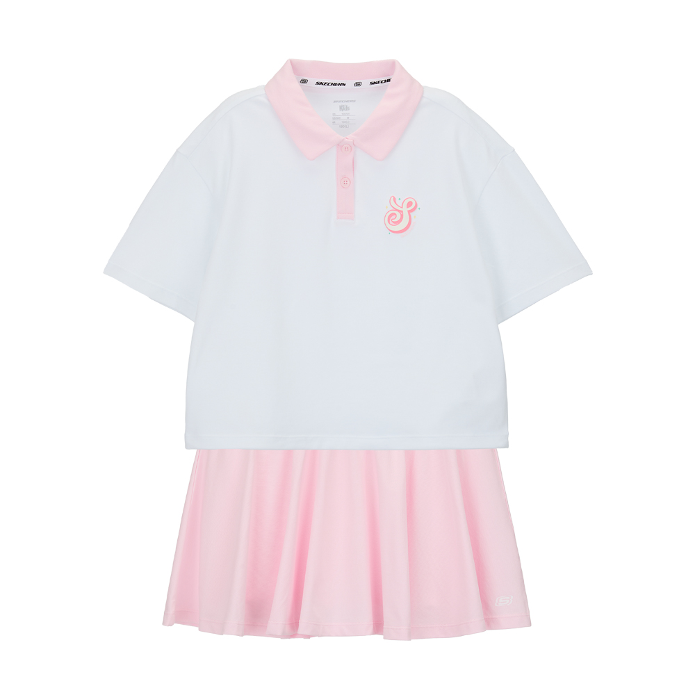 [스케쳐스 어패럴] 여아 폴로 플레어 스커트 상하의 셋업