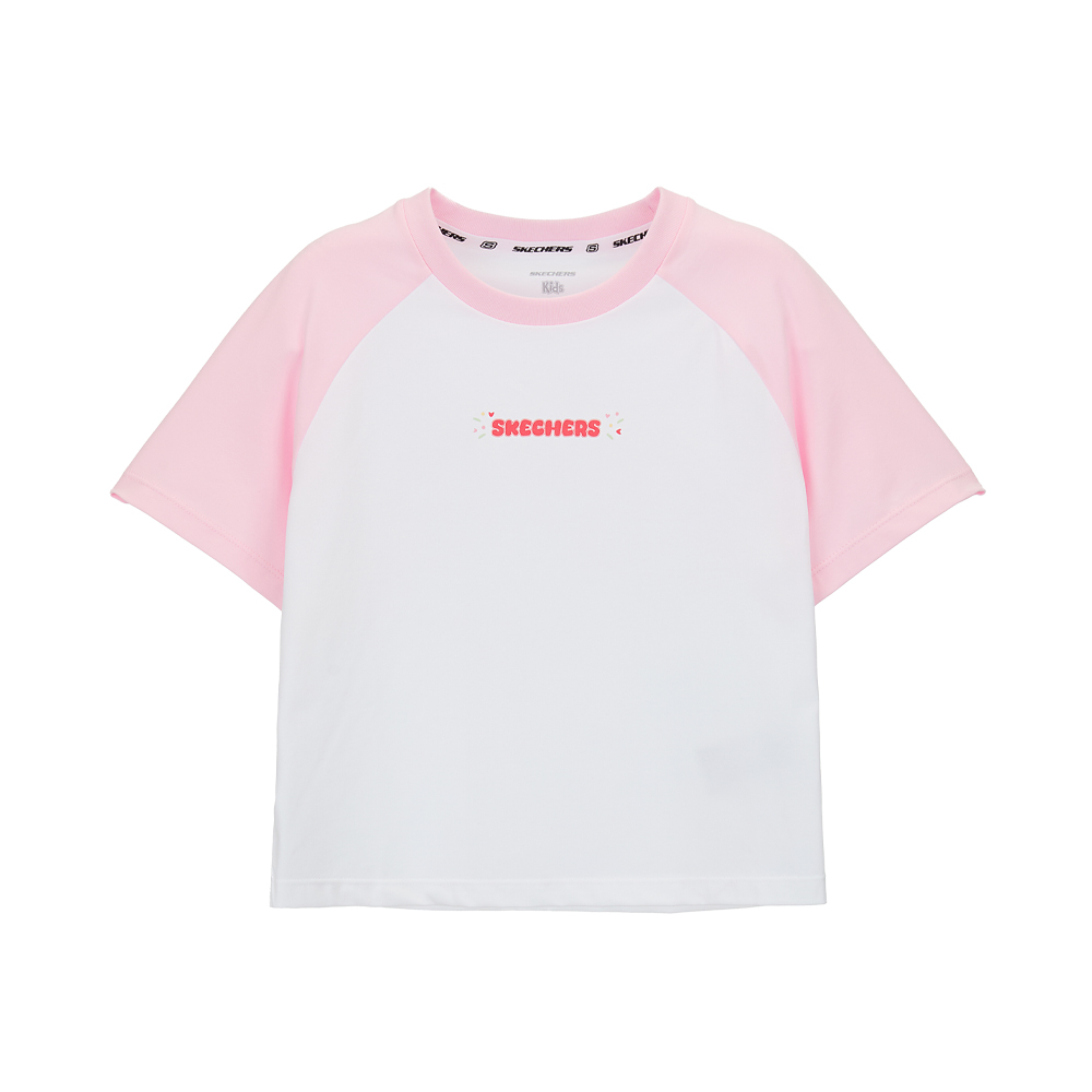 [스케쳐스 어패럴] 여아 베이직 래글런 티셔츠