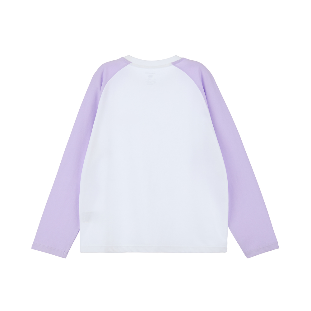 키즈 배색 래글런 긴팔 티셔츠