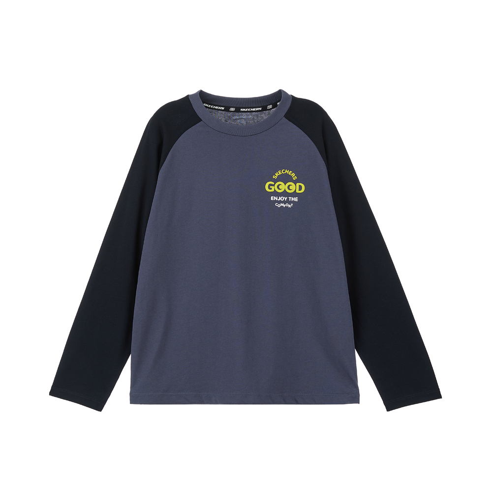 키즈 배색 래글런 긴팔 티셔츠