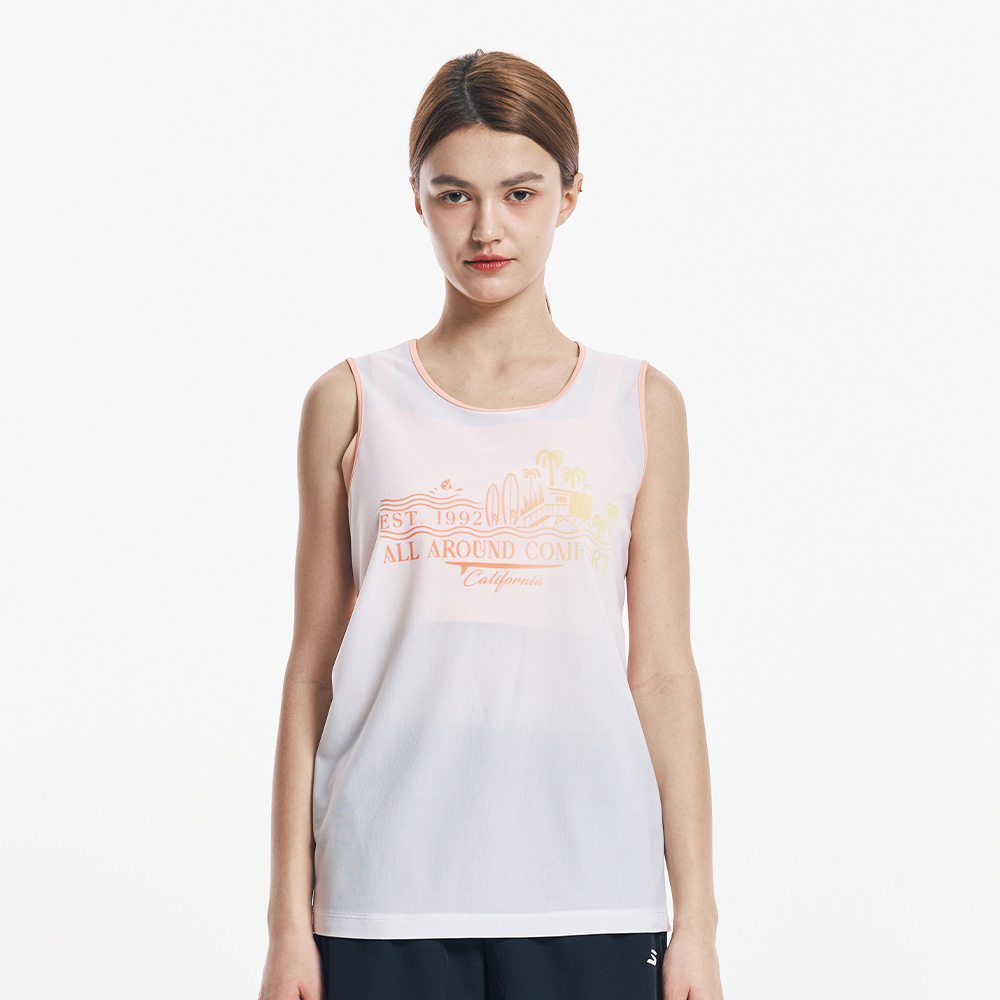 [스케쳐스 어패럴] 여성 오션 그래픽 슬리브리스